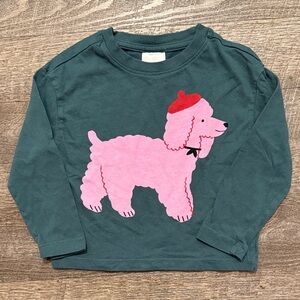 Hanna Andersson 100% Cotton Long Sleeve Graphic Tee in “Pink Poodle”